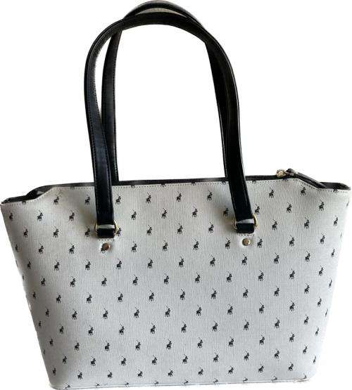 Polo Iconic Womens Handbag- Black & white